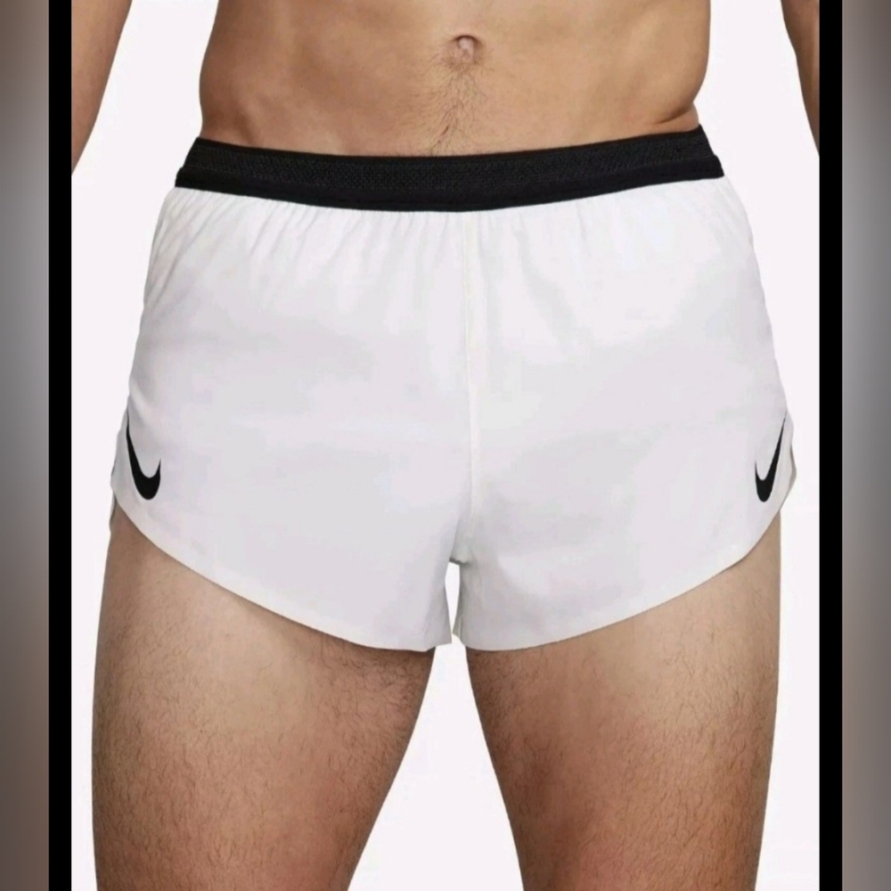 Nike AeroSwift Dri-FIT White ADV 2" Brief-Lined Running Shorts Men XL $90